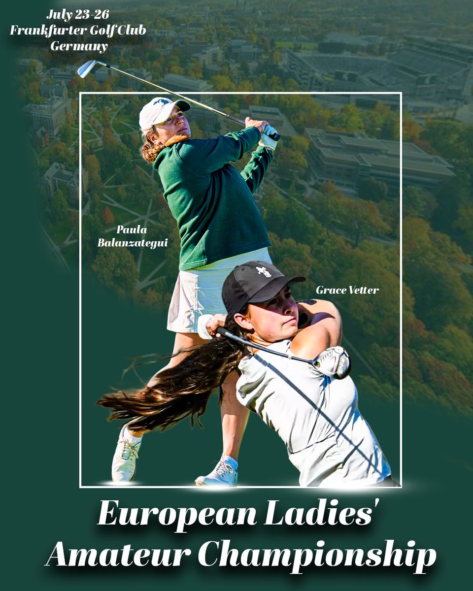 MSU_WGolf's tweet image. We have TWO Spartans in Germany this week teeing it up at the European Ladies' Amateur Championship. Follow Paula and Grace here: ega-golf.ch/content/europe…
#GoGreen