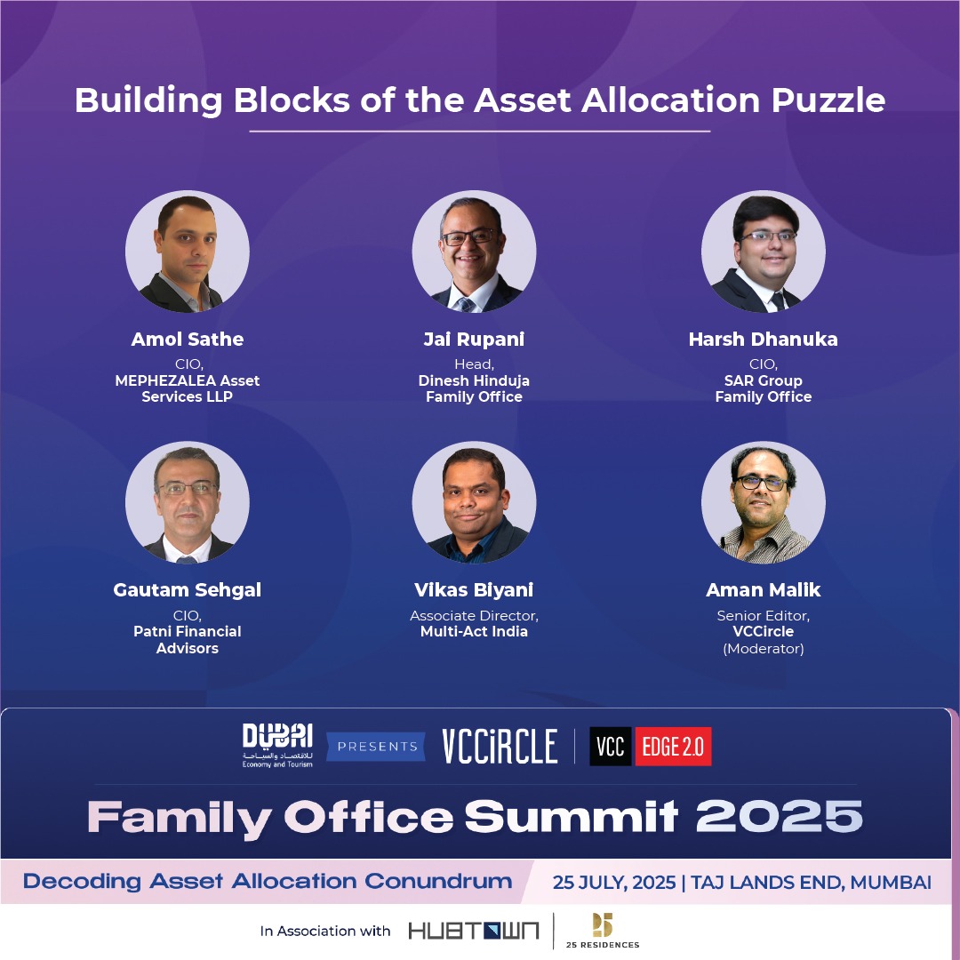 vccircle's tweet image. Building Blocks of the Asset Allocation Puzzle
A future-ready family office begins with a resilient asset allocation framework. This session explores the critical components of a well-balanced strategy—from risk appetite and liquidity needs to intergenerational goals and tax…