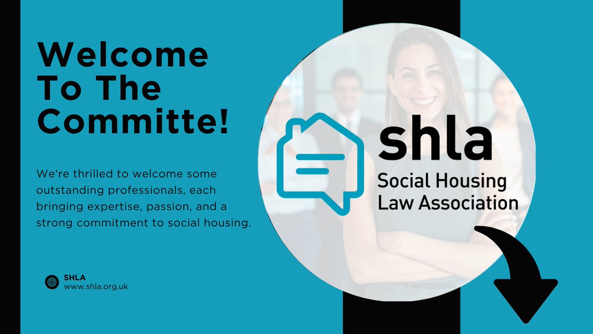 We're excited to welcome the newest members of the SHLA Committee! 

👏Thank you to our continuing members for your ongoing leadership.

Meet the new committee: shla.org.uk/shla-mission/s…

#SHLA #SocialHousing #HousingLaw #CommitteeUpdate