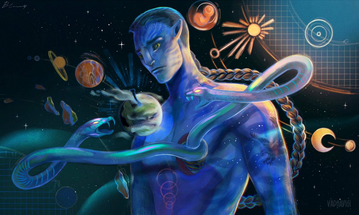 lcqfwj125's tweet image. "My soul connects desire and the world."
I finished this painting with @Waiting4Avatar! I am very happy to have this cooperation🥰More details are added in the comments!💗
#avatartwt #Avatar #AvatarTheWayOfWater #AvatarFireAndAsh
#milesquaritch