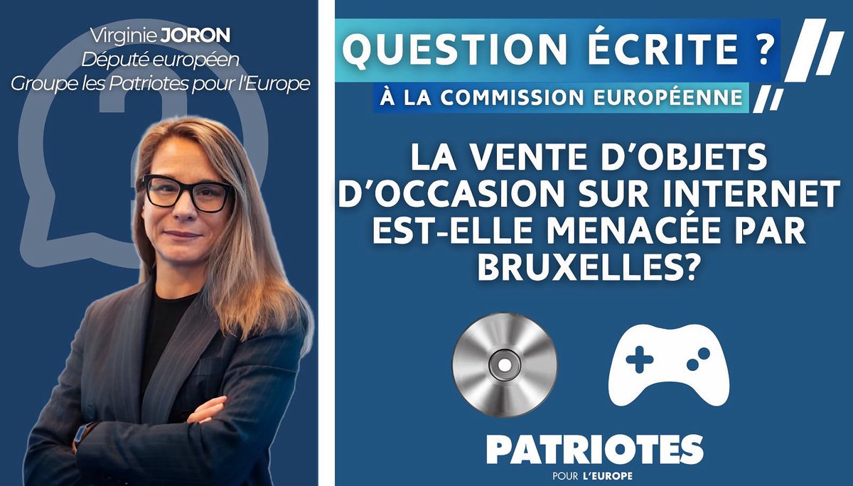 v_joron's tweet image. Bruxelles imposerait une évaluation de sécurité au cas par cas pour des CD/DVD/jeux vidéo 📀🎮, une bureaucratie excessive 📜🚨 qui menace les petits vendeurs de CD d’occasion ! 😞💸
#BureaucratieUE (rétrospective 2024/2025) 🗳️🇪🇺
👉🏻 La question : europarl.europa.eu/doceo/document…
👉🏻 La…
