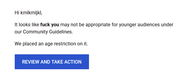 kmlkmljkl's tweet image. just saw i got like 6 emails from youtube. scared the shit outta me. but all of them were some variation of this image. yeah that&apos;s fair i guess
