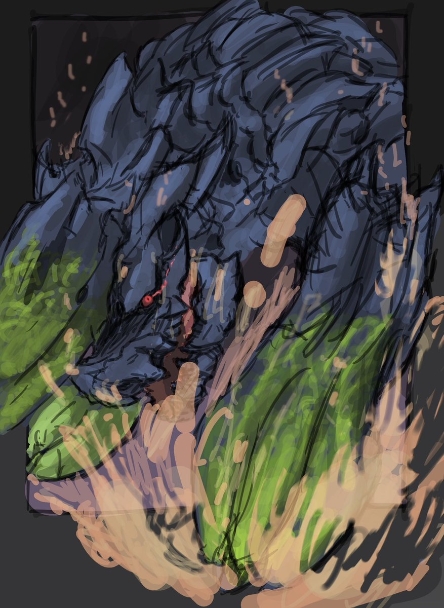 tiknreg's tweet image. ワンドロで描きました。
#MonsterHunter   #モンハン
#ブラキディオス