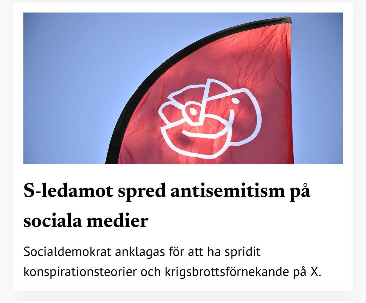kurrejonsson's tweet image. Socialdemokraterna måste sparka ut den där ledamoten i Finspång genast!
Antisemitismen i Sverige är på sinnessjuka nivåer och då ska det finnas konsekvenser när även politiker sprider det.
Konsekvensen ska vara att ledamoten omedelbart tvingas avgå, annars bidrar tystnaden…