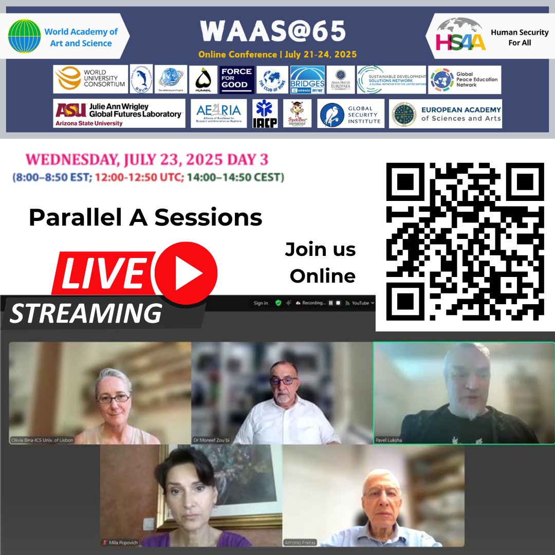 _WAAS_'s tweet image. 🚨 We Are LIVE Now!
Join the ongoing WAAS@65 Conference – Day 3 sessions happening in parallel!
🎥 Parallel Session A:
🔗 youtube.com/watch?v=LVphM6…
🎥 Parallel Session B:
🔗 youtube.com/watch?v=qho6jq…