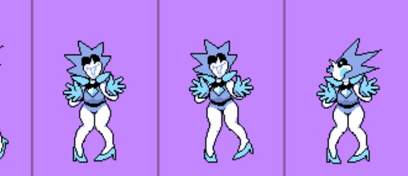 fumgitron1000's tweet image. I failed the giga queen fight twice recently because every time this sprite would pop onto my screen I’d forget what i was doing