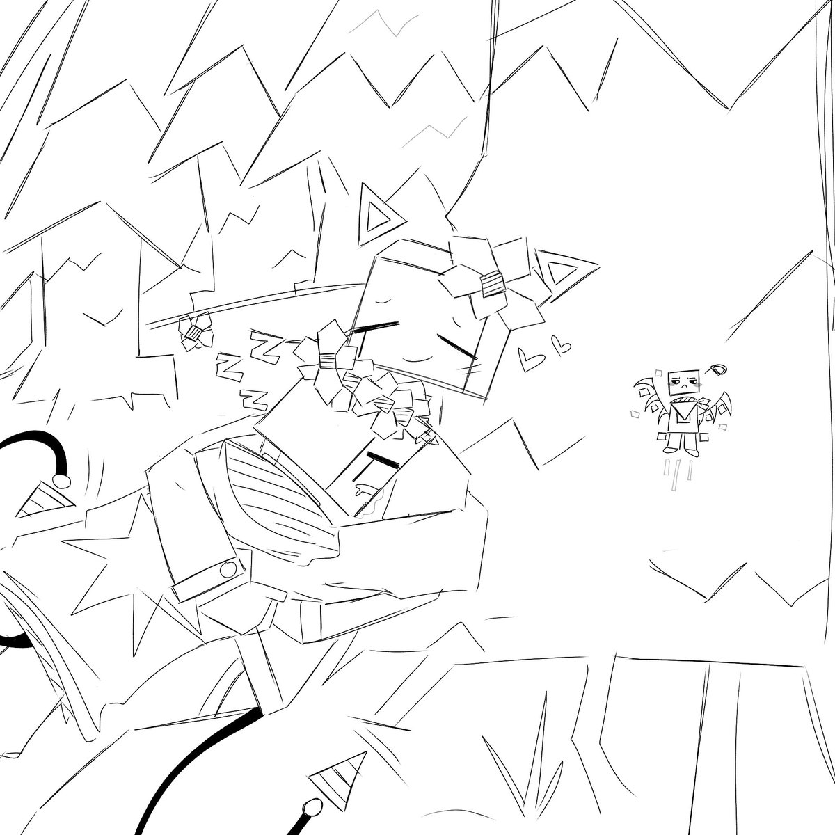 Urokiwuzhere's tweet image. Another cubicle wip i really didn't finish *lipsmack* #jsab #JustShapesAndBeats