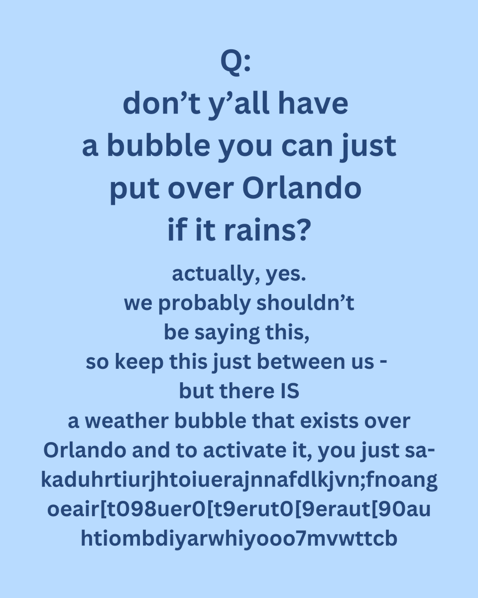 MCO's tweet image. It's Summer in Orlando - thought we'd clear the air on all things weather. ⛈️