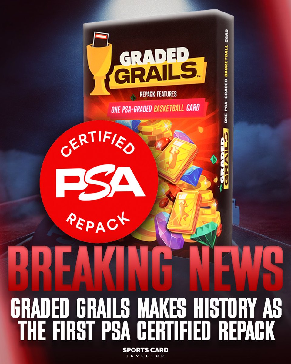 SportsCardInv's tweet image. A new standard has been set to make repacks more transparent, honest and fair!
Graded Grails is the first @PSAcard Certified Repack meaning...
➡️ Every card is authenticated by PSA
➡️ Every checklist is verified by PSA
➡️ Every box is packed under PSA supervision
➡️ Every card…