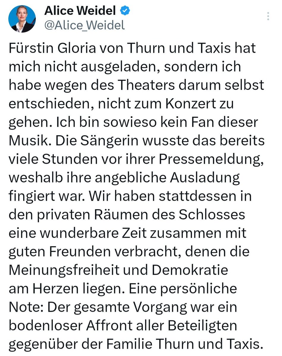 nikitheblogger's tweet image. Sehr gutes und wichtiges Statement! Das sollte jeder sehen.
Daumen hoch für Alice Weidel und Gloria von Thurn und Taxis!