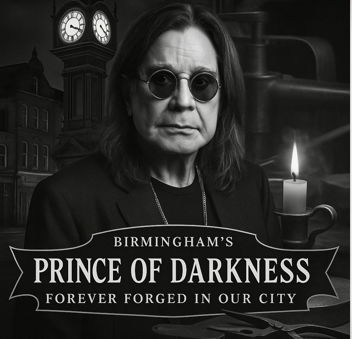 Stay wild up there Ozzy!  Our home city of #Birmingham is hugely feeling the loss of the Prince Of Darkness today.  Saw #BlackSabbath Live in 2012 in Brum and Ozzy was on fire
He never lost his brummie accent. True brummie humour. #RIPOzzy ….Legend of Rock and Birmingham. 🎶🖤