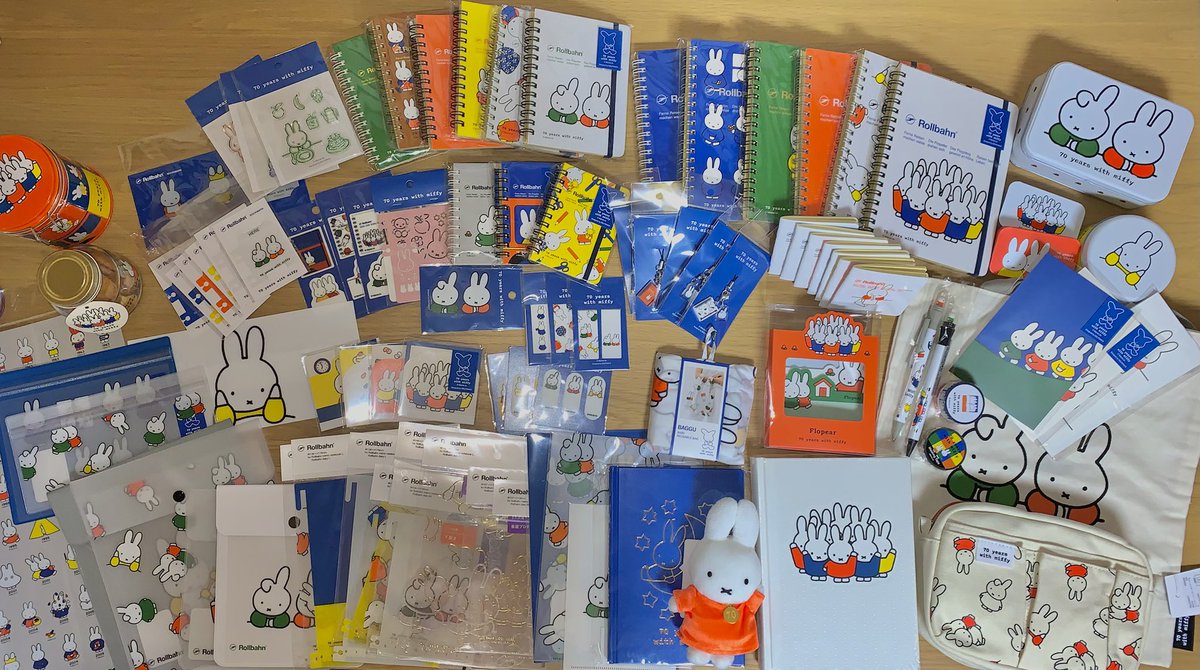 ミッフィー展購入品🛍️

大阪にも行くので、
買うか迷うもの・どの柄にするか迷うものはすっ飛ばしです
大阪であったら買おうかなってくらいで！

値段と種類、
わかるもの書いていきますね✏️