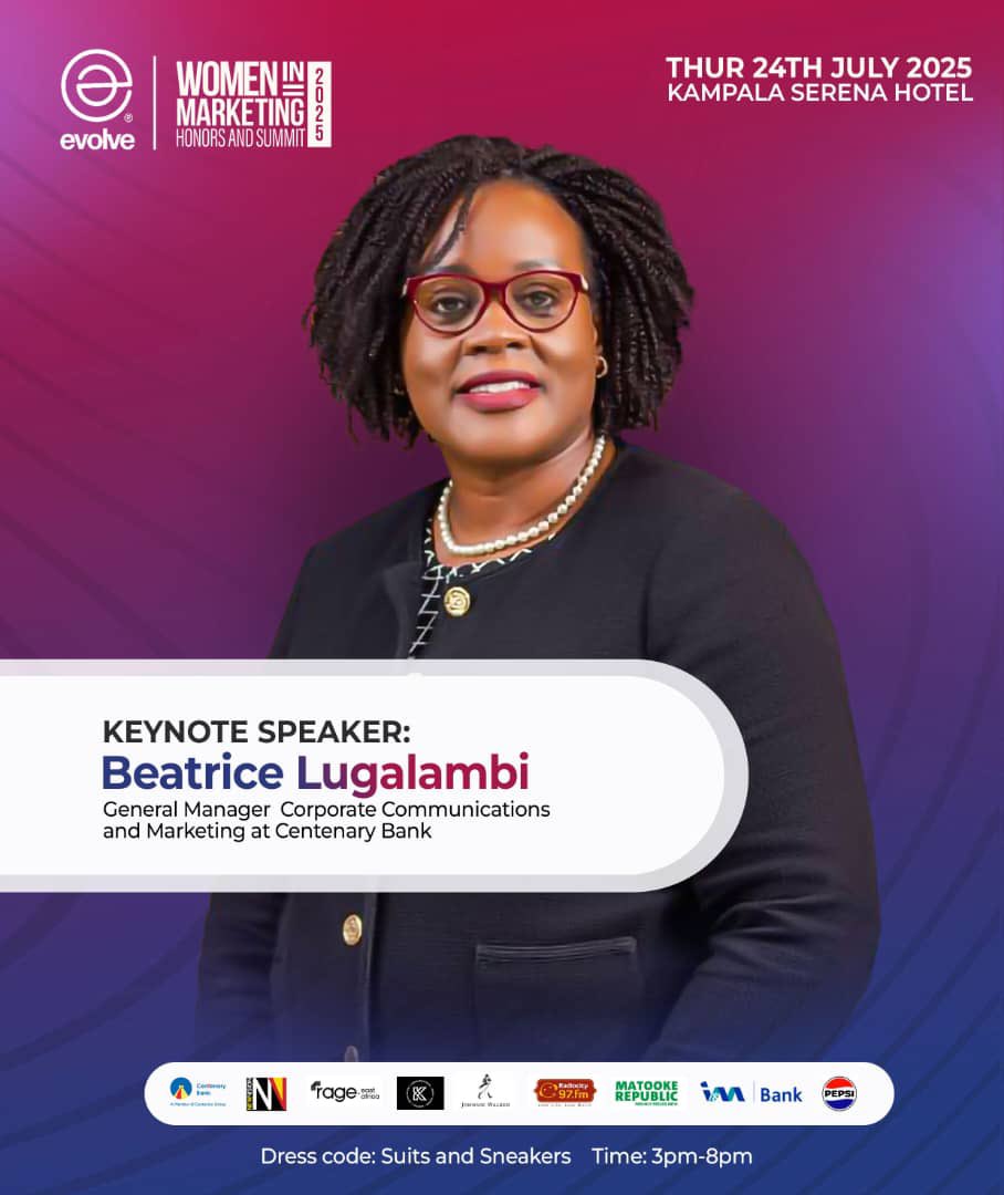 97fmRadiocity's tweet image. WOMEN IN MARKETING SUMMIT 2025
Meet the keynote speaker, Ms. Beatrice Lugalambi, General manager corporate communications & Marketing @CentenaryBank
Date:Thur 24th July 25
Venue:Kampala Serena Hotel
Access: Invite only
Dress code:Suits &Sneakers
#WIMSummitandHonors25