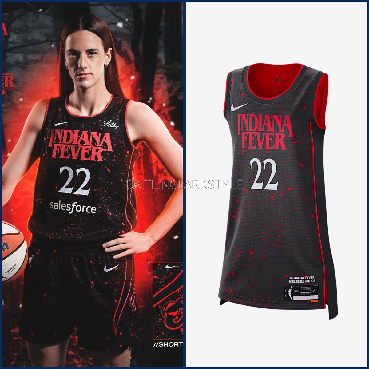 caitlinclarksty's tweet image. Caitlin Clark Stranger Things x Indiana Fever jersey out now ⚡️🩸 “Nobody normal ever accomplished anything meaningful” tkqlhce.com/click-10141881… #NikePartner