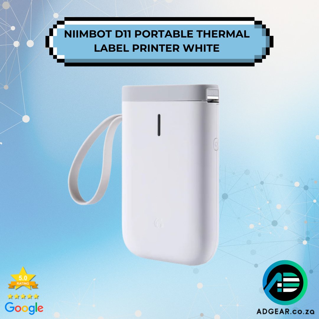 ADGearZA's tweet photo. ⚙️ Tech   power-up: Niimbot D11 Portable Thermal Label Printer WH!
 
    🛒   https://t.co/F9zTEpMc1G
 
    #Adgear #CapeTown #GamingGear #SouthAfrica https://t.co/9Zy5iarDsK