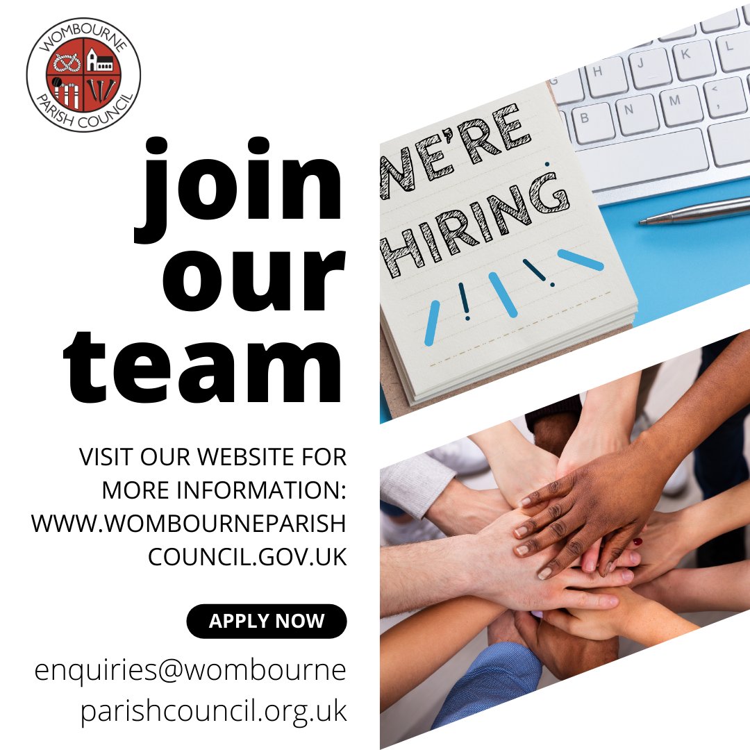 🌼 Still time to apply!
We're looking for a new Village Warden to help maintain Wombourne's green spaces &amp; public areas.
💷 £12.21/hr
🕒 Part-time, flexible hours
🚗 Driving licence essential
Apply by 4 Aug 👉 wombourneparishcouncil.gov.uk
#Wombourne #ParishJobs