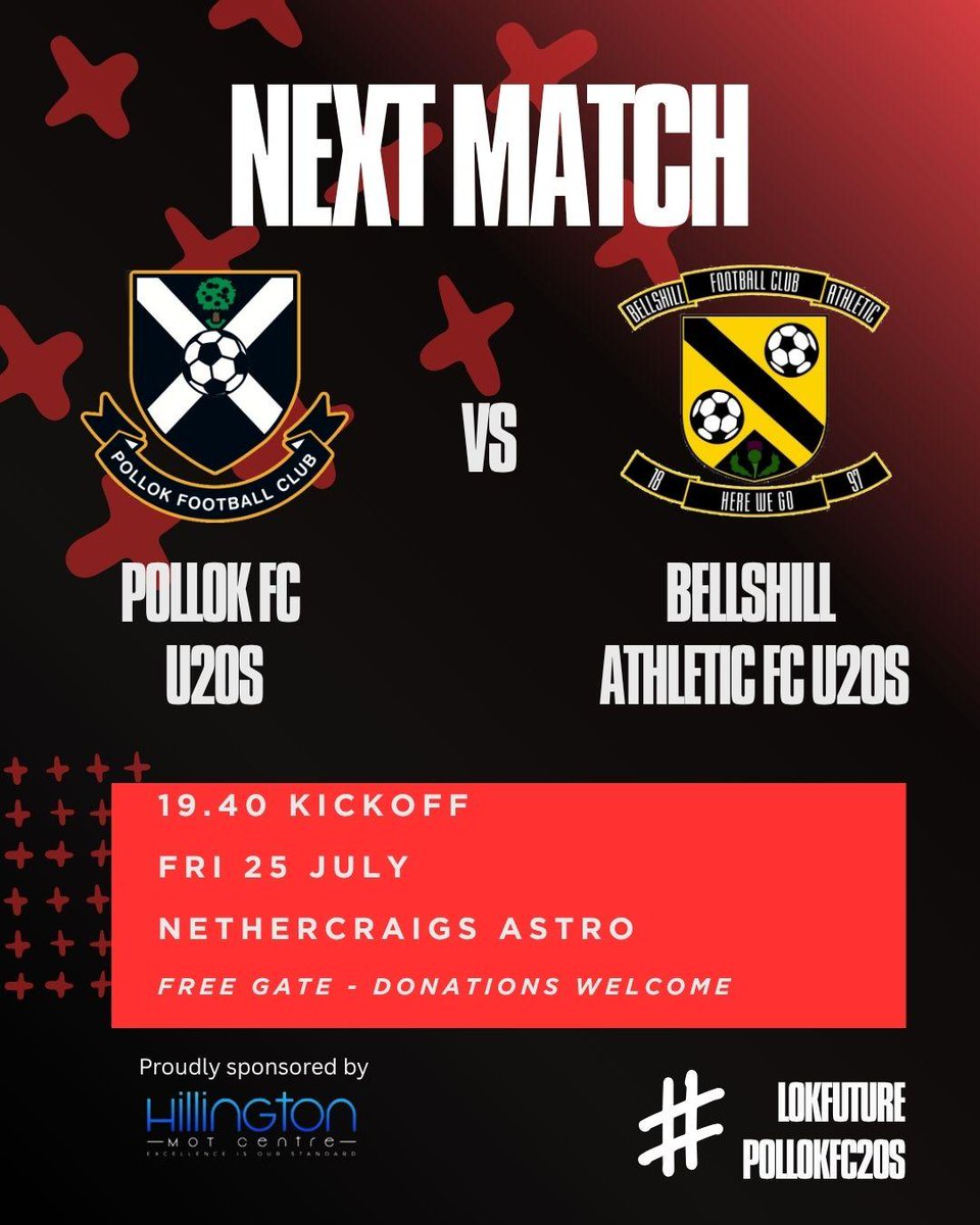 pollok2006's tweet image. Final pre-season friendly @ home
@pollokfc @PollokUtdS_A
🏴🏳🏴🏳 #LOK FUTURE