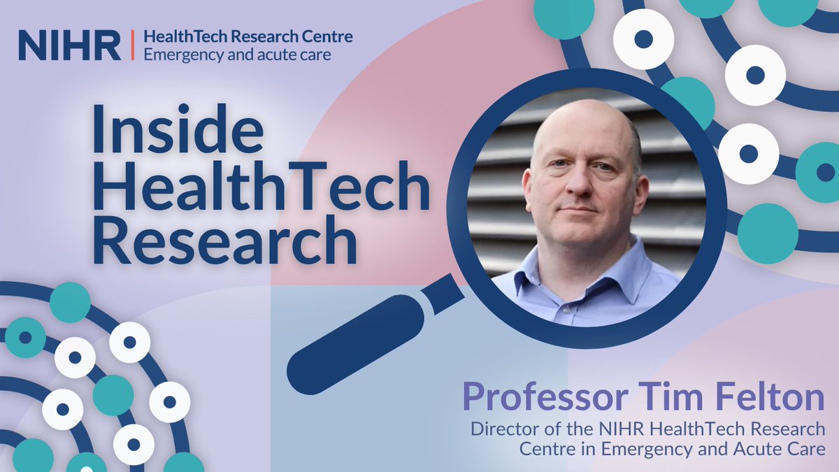 Professor Tim Felton, Director of the NIHR HRC, features in the first blog of our new ‘Inside HealthTech Research’ series.

In this edition, Tim marks the HRC's first anniversary by reflecting on our achievements over the past 12 months.

Read here👇
hrc-emergency.nihr.ac.uk/blog/inside-he…
