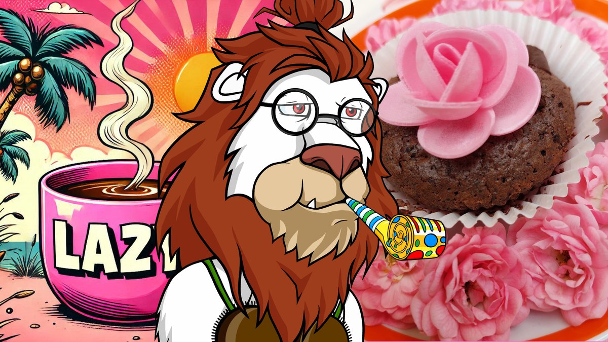 A cheerfull GM, Kings &amp; Queens
My friends heard it’s #PinkWednesday 🩷 and surprised me with a “Flora Chocolate Muffin”🌸 right on my breakfast table 🤩. Owning NFTs just hits different—it  adds unexpected fun and flair to life.😁 🎉#CocoPride #ROAR <a href="/krypto_toujours/">CatWalk💫</a> 🦁🌸/Flora