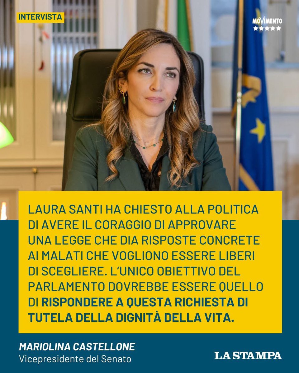 Mov5Stelle's tweet image. ✍️ Leggi l’intervista della nostra @MariaDomenicaC4 al quotidiano La Stampa👇

facebook.com/share/p/1K7RQu…