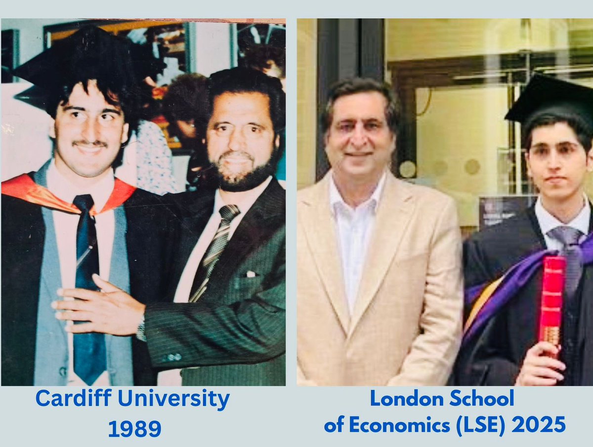 sajadlone's tweet image. Reliving history. A trip down the history lane. 

I was the son in 1989 and now a father in 2025. Rare moments of emotion. As I went to the graduation ceremony of my son Mohammed Adnan Gani Lone, I was reminded of the times when my father came for my graduation.