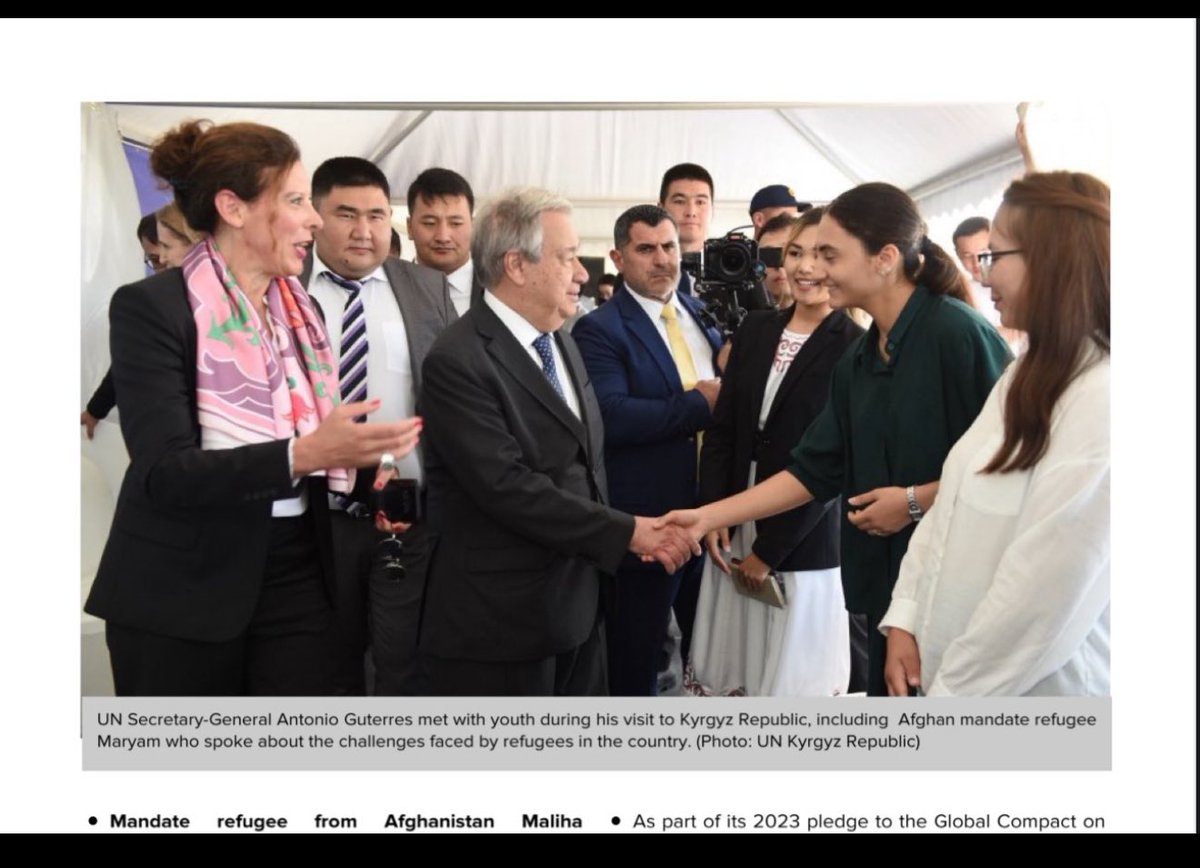 afghan_rf's tweet image. 📣 In 2024, UNHCR brought a young Afghan girl, Maryam, to meet Secretary-General António Guterres in #Kyrgyzstan. She spoke not only for herself — she raised the real challenges faced by UNHCR-mandate Afghan refugees trapped in prolonged exile in Kyrgyzstan.
Weeks later, her…