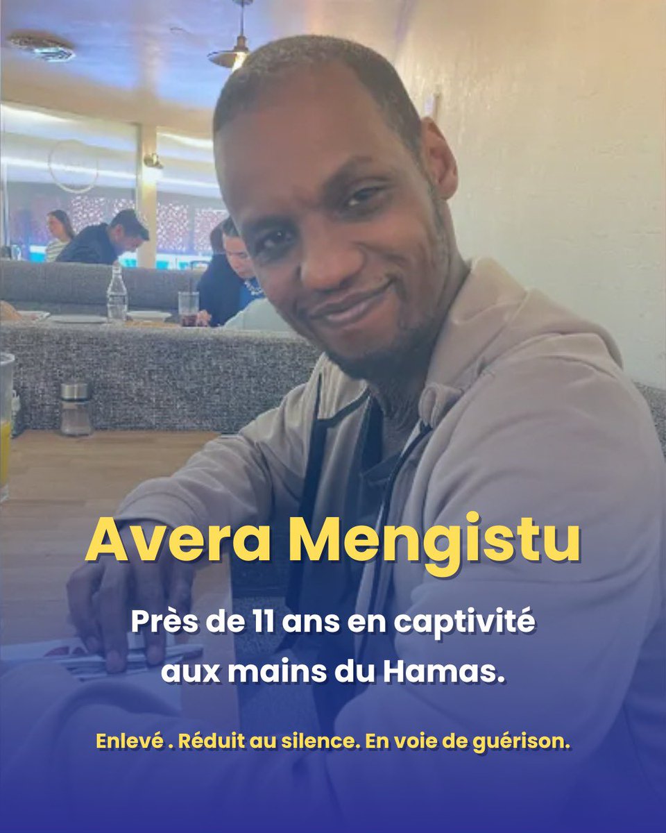 IsraelenFrance's tweet image. Avraham "Avera" Mengistu, a été captif du Hamas pendant pratiquement 11 ans.
Il vient de sortir de l'hôpital après 5 mois de soins intensifs.
Sa famille considère cela comme "un tournant majeur dans sa vie".
Un nouveau chapitre s'ouvre.