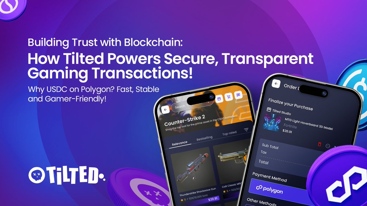 tiltedxyz's tweet image. 🧩 Did you miss this? Tilted is turning blockchain into a gamer’s best ally.

With stablecoin payments on Polygon and utility tokens on SUI smart contracts, every transaction is smooth, secure, and fully transparent. 

Whether you&apos;re selling a rare skin, earning creator rewards,…
