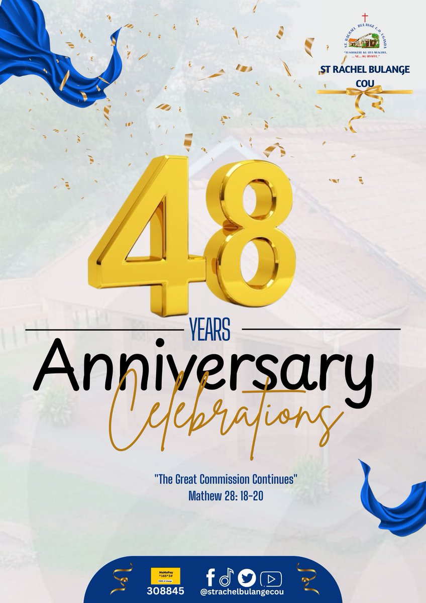 strachelbulange's tweet photo. Join us on Aug 10th for St. Rachel Bulanga CoU's 48th anniversary celebration! Business expo, free medical camp & more! #StRachelBulange48 #ChurchFirst https://t.co/5Inc0hRq5u