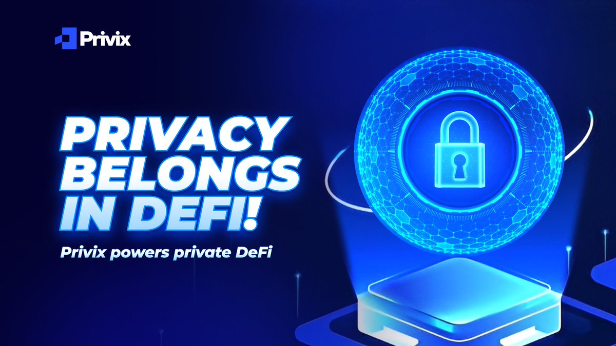 privixtoken's tweet image. Privacy doesn't have to be isolated from mainstream DeFi.
While the DeFi ecosystem thrives primarily on public blockchains that prioritize full data transparency across their ledgers, privacy chains have often remained somewhat isolated from the DeFi landscape.
The prevailing…
