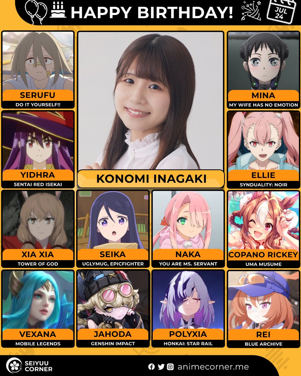 seiyuucorner's tweet image. Happy birthday Konomi Inagaki! 🎉
Let's wish her all the best @konomi_inagaki
#KonomiInagaki #稲垣好