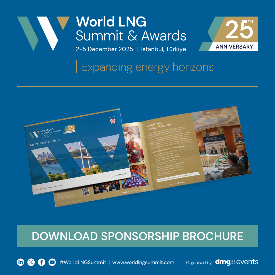 The World LNG Summit &amp; Awards is the meeting place for global LNG leaders. The #WorldLNGSummitwill take place on 2-5 December 2025 in Istanbul, Türkiye. 📣Download the Sponsorship brochure to find out more about sponsorship opportunities: bit.ly/3Za9rCr.

#lng #gas