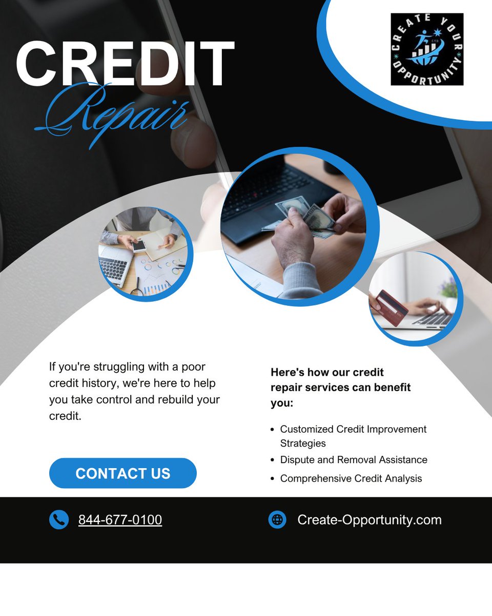 createopport's tweet photo. Struggling with bad credit? We’ve got your back.

📞 Call us at 844-677-0100
🌐 Visit: https://t.co/xiLMr8H06c

#CreditHelp #CreditRepair #FixCredit #BadCreditHelp #CreditScoreBoost #FinanceTips #MoneyMatters #CreditSolutions #DebtFreeJourney #BuildCredit #CreditSupport https://t.co/7dqUPlwdMF