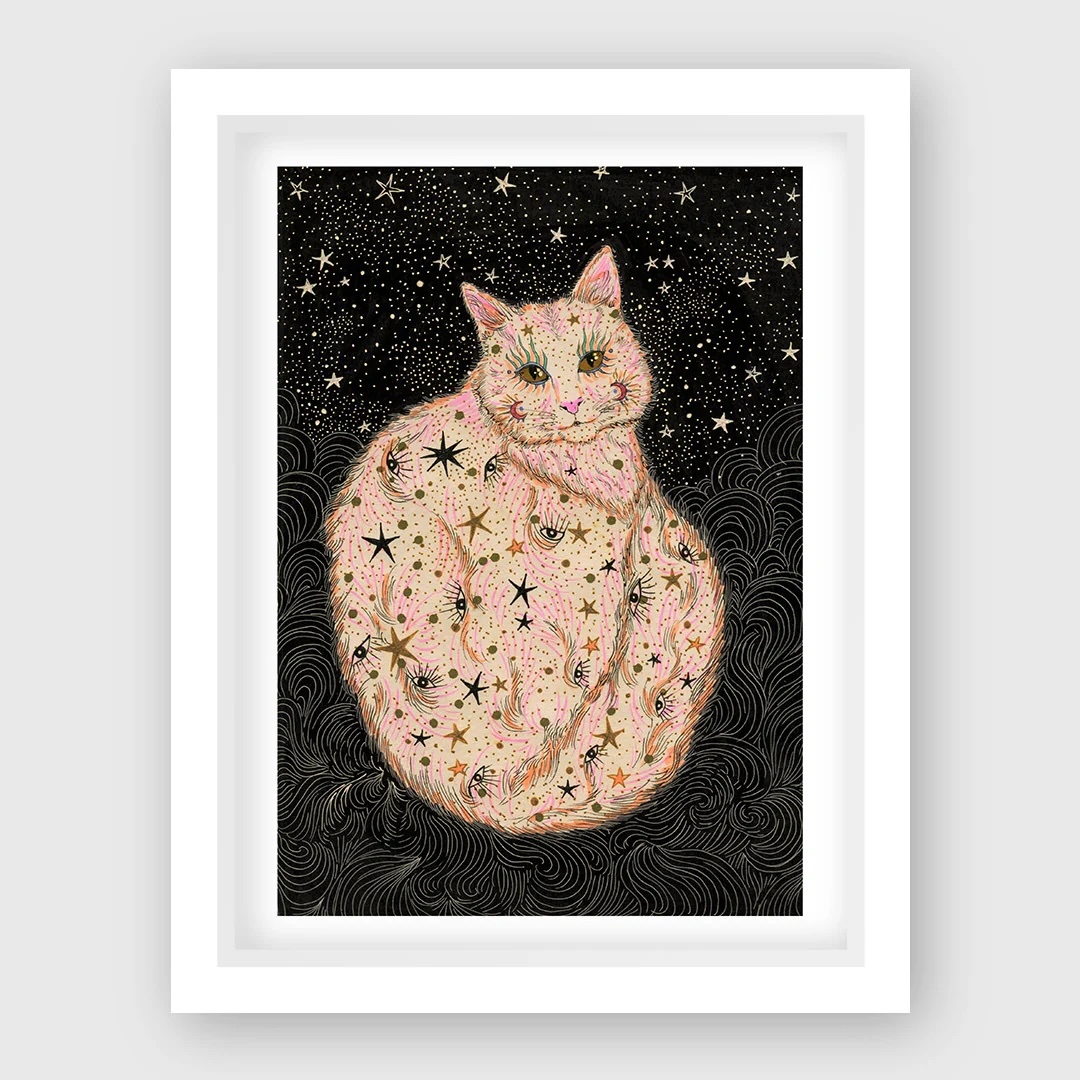 a quiet gaze holds a mystical spark. from the grr animals collection, "yuki" by @dariahlazatova is pure enchantment.⁠

20% of all proceeds sitewide go to <a href="/austinpetsalive/">Austin Pets Alive!</a> to support animals affected by texas floods. 🐾
⁠
bring magic home today.⁠ 💫 
moonlightartscollective.com/collections/gr…