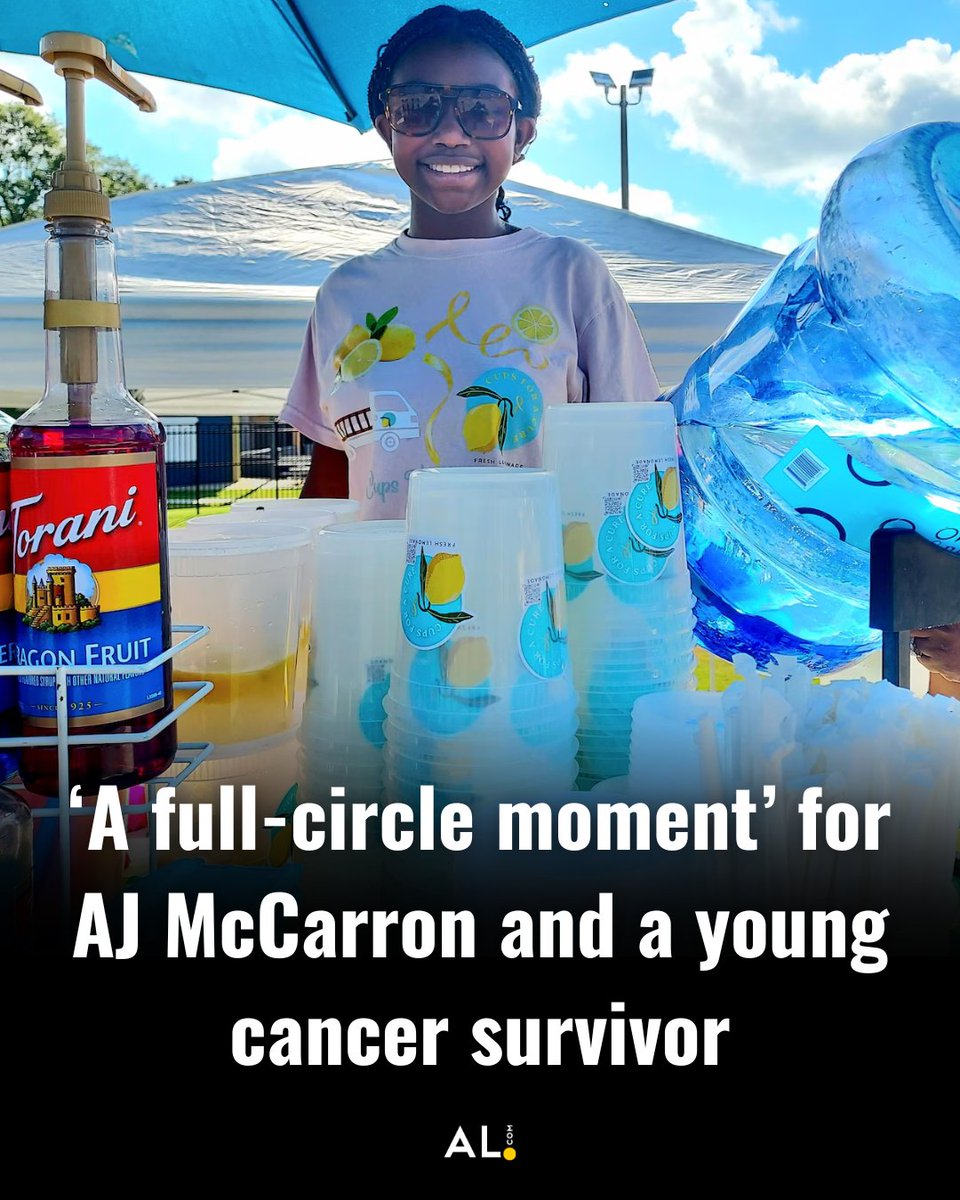 aldotcom's tweet image. AJ McCarron's 10th annual football camp featured a special guest - Starla Chapman, the cancer survivor he's supported since 2011. Now 16 and thriving, her story is a must-read. 🏈❤️ al.com/sports/2025/07…