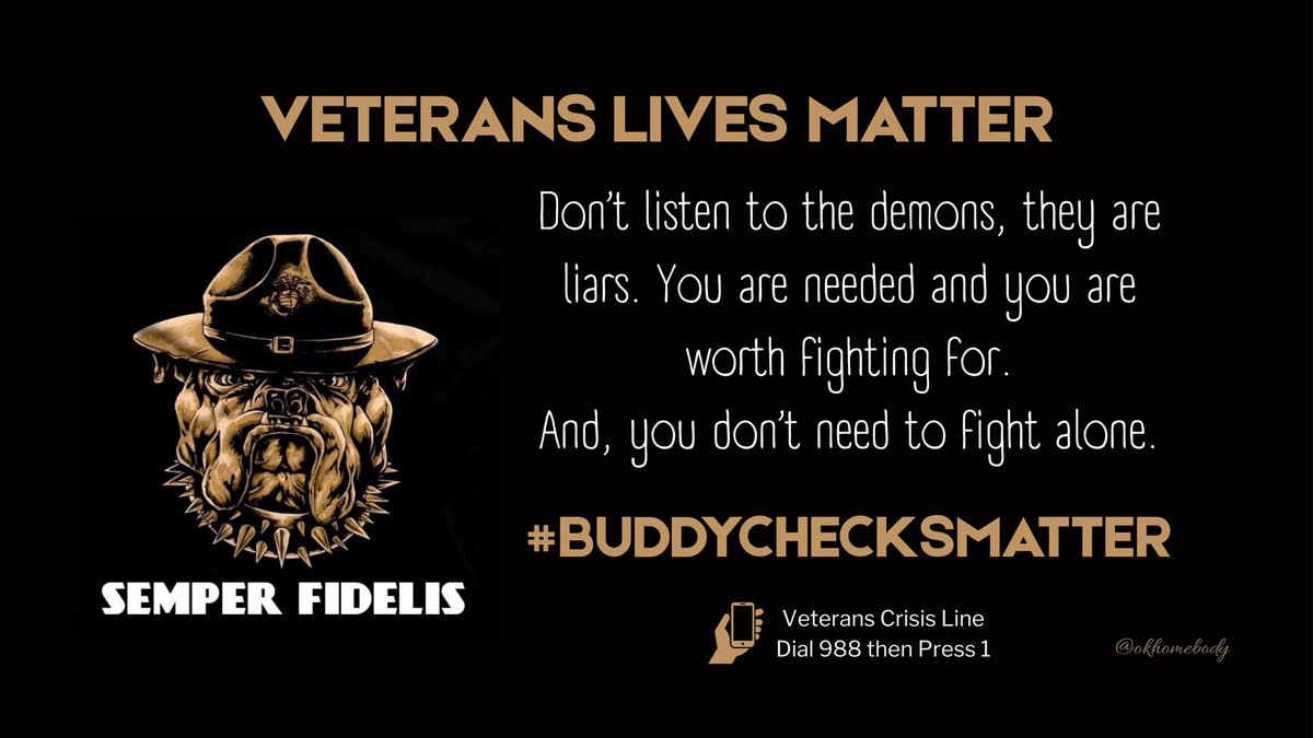 okhomebody's tweet image. 🇺🇸 WarriorWednesday✅VETERAN #BuddyChecks✅RH 🇺🇸
Good morning family. Keep fighting. You matter so much, make sure you fight for yourself just as hard as you would fight for others. I miss you and I love all y’all! ❤️🤍💙
** @mil_vet17 and @mcain1954 are on watch with…