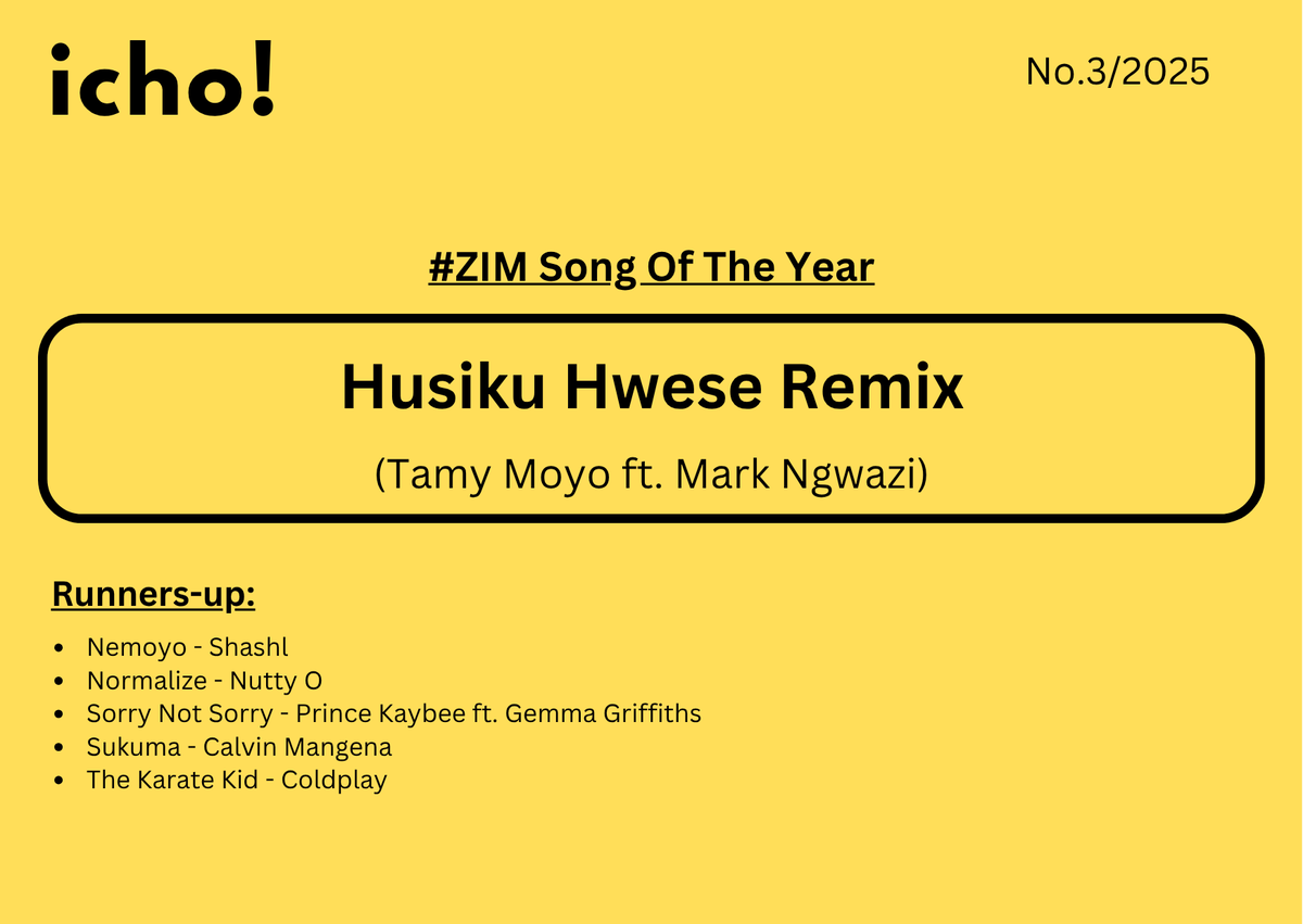 #ichoLIST: <a href="/iammarkngwazi/">Mark Ngwazi</a> <a href="/Baggamusic_zw/">Bagga</a> <a href="/Voltz_JT/">N.O.P Makoni🛣️</a> <a href="/Bling418/">Bling4</a> <a href="/CalvinmangenaZw/">CalvinmangenaZw</a> <a href="/MasterH_zw/">Master H</a> <a href="/ShaShaOfficial_/">Sha Sha</a> <a href="/AnitaJaxson/">Anita Jaxson</a> <a href="/SylentNqo/">CALL ME BACK OUT NOW‼️🌎🖤✨🌴</a> <a href="/cindymunyavi/">Cindy Munyavi</a> <a href="/holytenzw/">Holy Ten</a> <a href="/AtendaChinx/">Atenda Chinx</a> <a href="/shone_zw/">Shone_zw</a> <a href="/MadedeMadedido/">Madede Madedido</a> <a href="/enzoishallmusic/">Mutema Mubhoi</a> <a href="/Oriyano_zw/">Kudakwashe Kachiko</a> <a href="/realfreemanHKD/">TheNoteBookAlbumOUTNOW</a> <a href="/TrevorDongo_/">Trevor Dongo</a> <a href="/Shashl_ZW/">SHASHL</a> <a href="/abxnuttyo/">abx_nuttyo</a>