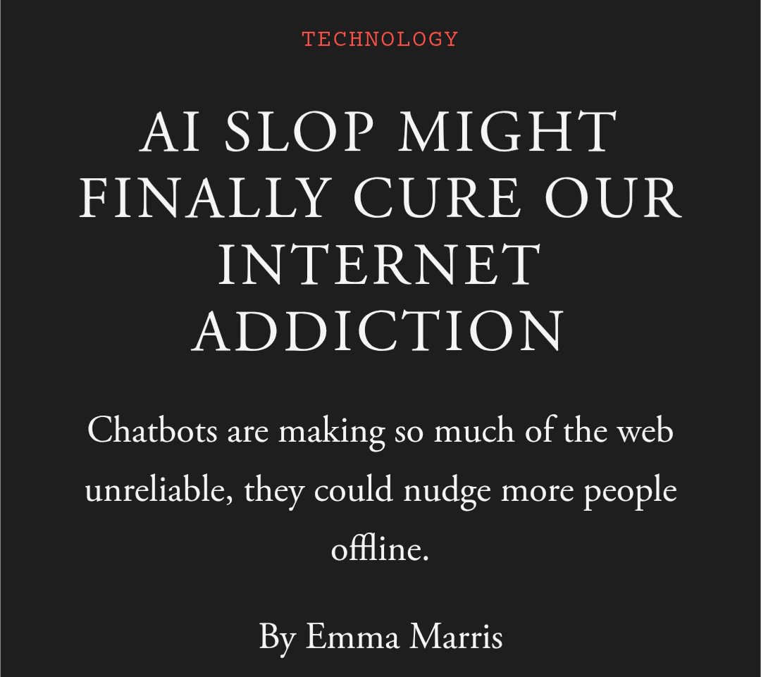 SidPolitics's tweet image. I've been using the internet nigh daily since 1999. The last year or two has been the only time when I've wondered about the long-term viability of the thing.
You can't go without the internet completely, but so much of it is fake and malign that it's no longer indispensable.