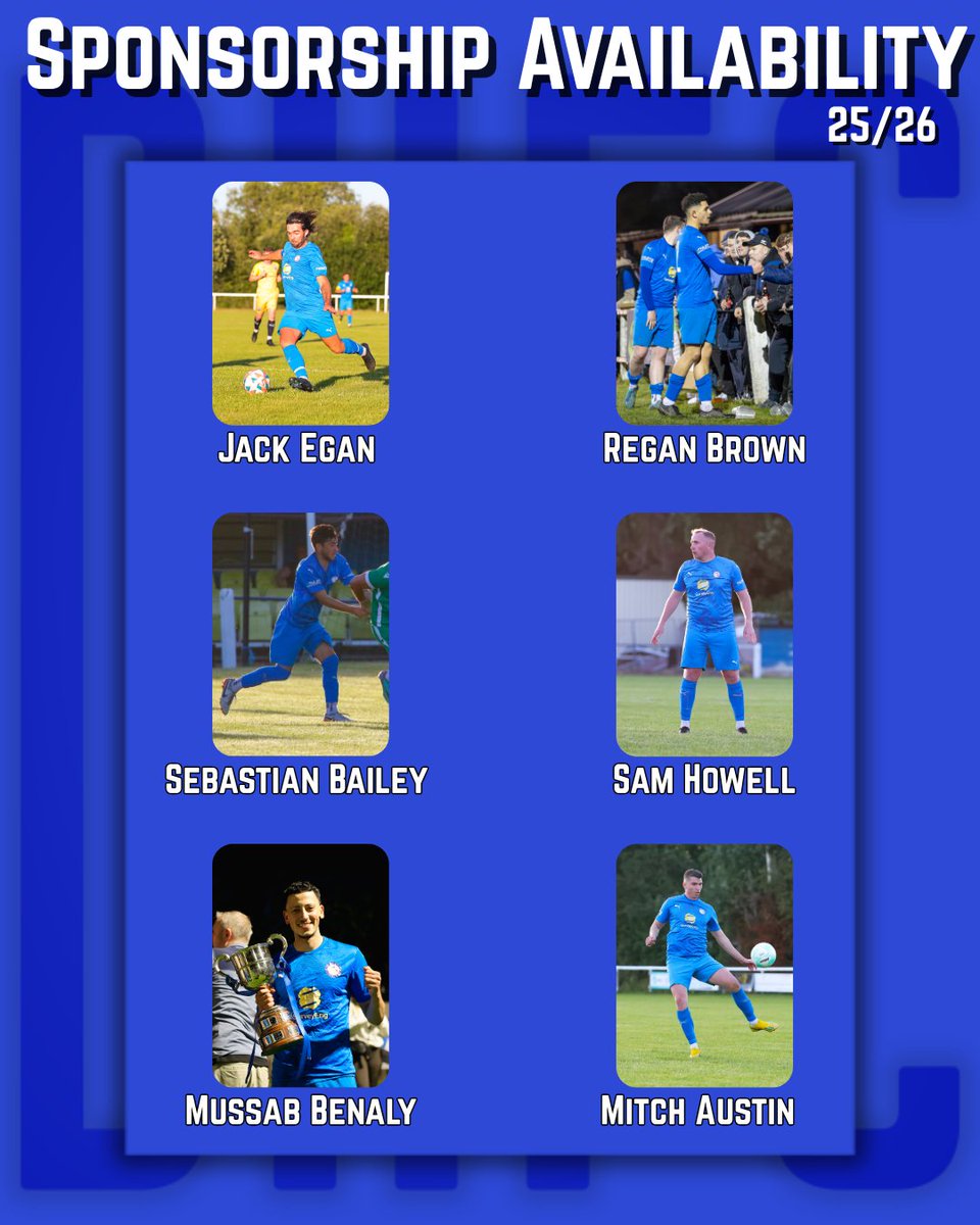 OfficialDHFC's tweet image. Player sponsorships are still available for the upcoming season!
If you are interested in any of the players listed below then please get in touch with the email address in the post.
#upthecutters