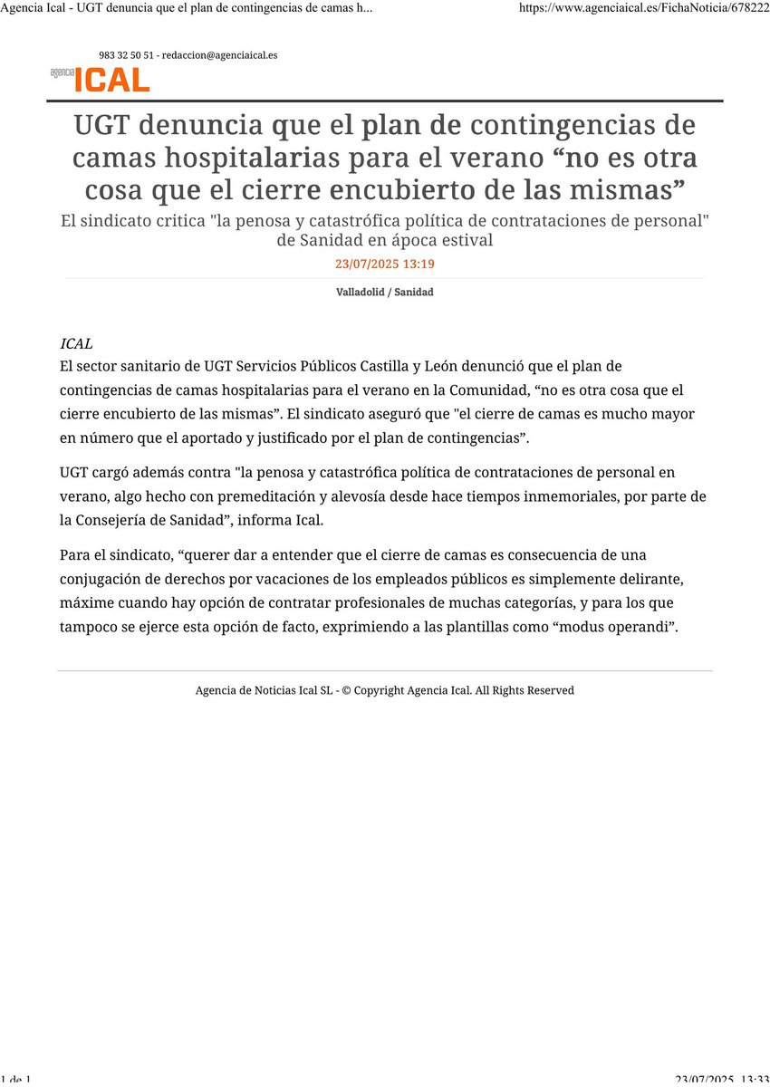 UGT_SP_CYL's tweet image. UGT denuncia que es un cierre encubierto.