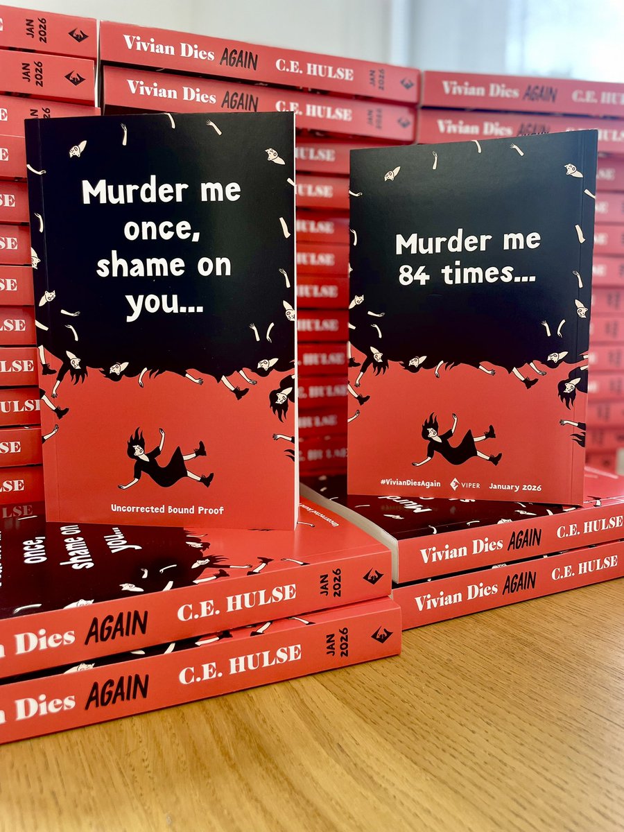 Miranda Jewess (@mirandajewess) on Twitter photo PROOFS HAVE LANDED!!!
<a href="/ViperBooks/">Viper Books</a> will be publishing #VivianDiesAgain by <a href="/CarolineHulse1/">Caroline Hulse/CE Hulse</a> in January 2026 and we CAN’T WAIT for you to meet our favourite messy murder victim. Crime authors, hit me up for proofs while stocks last…
😵😵😵🔁🔁🔁 PROOFS HAVE LANDED!!!
<a href="/ViperBooks/">Viper Books</a> will be publishing #VivianDiesAgain by <a href="/CarolineHulse1/">Caroline Hulse/CE Hulse</a> in January 2026 and we CAN’T WAIT for you to meet our favourite messy murder victim. Crime authors, hit me up for proofs while stocks last…
😵😵😵🔁🔁🔁