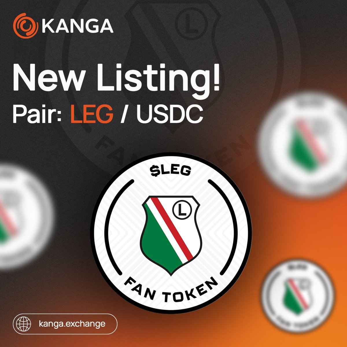 KangaExchange's tweet image. 📣 New Listing: $LEG Fan Token
➡️ Pair: LEG / USDC
Start: 23.07.2025 12:30 UTC
Withdrawals open: July 24, 2025, at 10:00 UTC
The $LEG Fan Token is a digital asset created for fans. It allows them to take part in club decisions – such as voting on the name of a stadium bar or…
