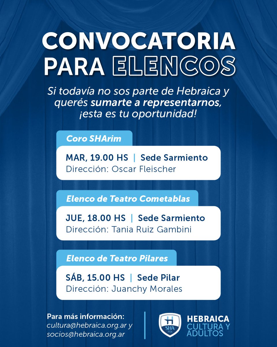 Itongadol's tweet image. Hebraica: Convocatoria para elencos
@hebraicaarg
Leer más: itongadol.com/comunidad-en-a…