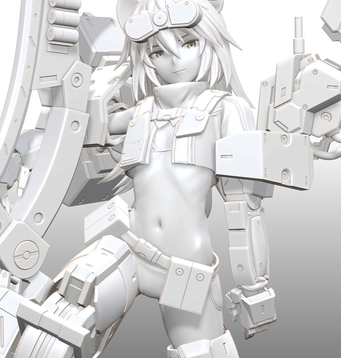 lowlegist's tweet image. 【告知】
卓番4-09-18 ローレギスト
新作
アリス・ギア・アイギス
東雲チヱ
・1/7スケール(全高約275mm)
・40,000円
・瞳・マーキングデカール付属
・複製:RCベルグ様
※組立・塗装が必要なガレージキットです
現在見本塗装中です。
#WF2025S