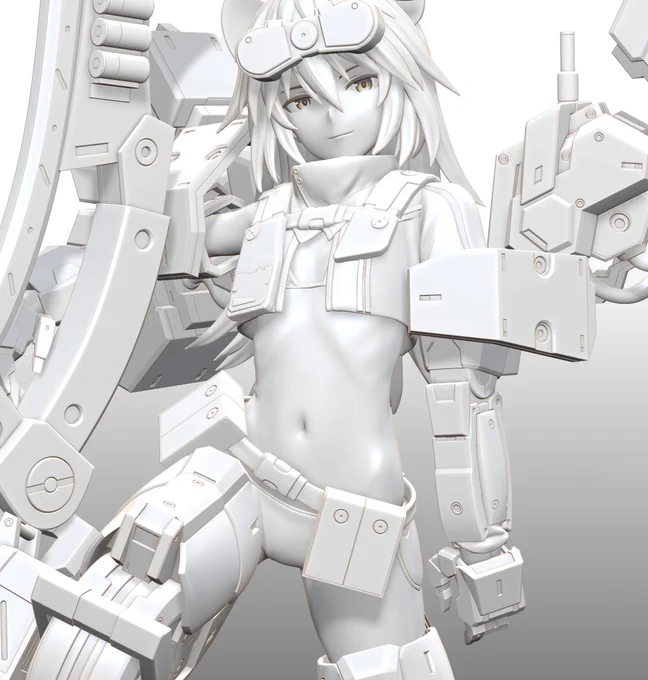【告知】 卓番4-09-18 ローレギスト 新作 アリス・ギア・アイギス 東雲チヱ ・1/7スケール(全高約275mm) ・40,000円 ・瞳・マーキングデカール付属 ・複製:RCベルグ様 ※組立・塗装が必要なガレージキットです 現在見本塗装中です。 #WF2025S
