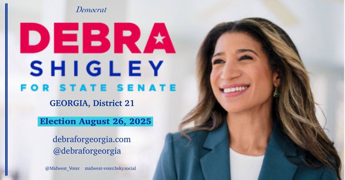 Flowers4myHair's tweet image. Vote Debra Shigley for
Georgia State Senate
District 21, Aug 26th!
🔹Public Schools
🔹More affordable to
raise a family
🔹Affordable Healthcare
🔹Woman's right for own
healthcare decisions
🔹@DebraForGeorgia
🔹debraforgeorgia.com
#ResistanceUnited
#DemsUnited