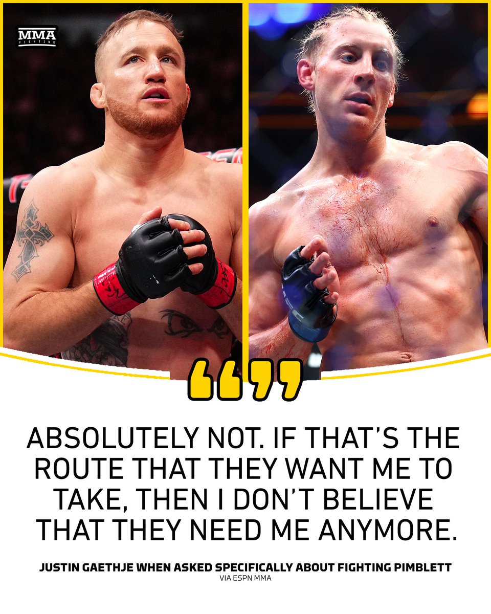 MMAFighting's tweet image. Justin Gaethje has no interest in fighting Paddy Pimblett next
FULL STORY: mma-fighting.visitlink.me/qj6EHL