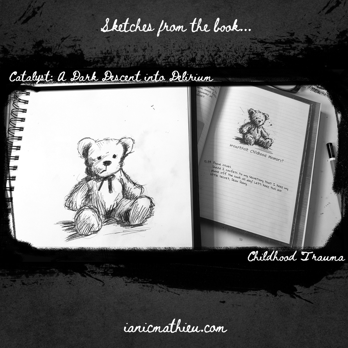 IanicWriter's tweet image. From sketchbook to book.
#Catalyst #psychotherapist #psychologicalthriller #atypical