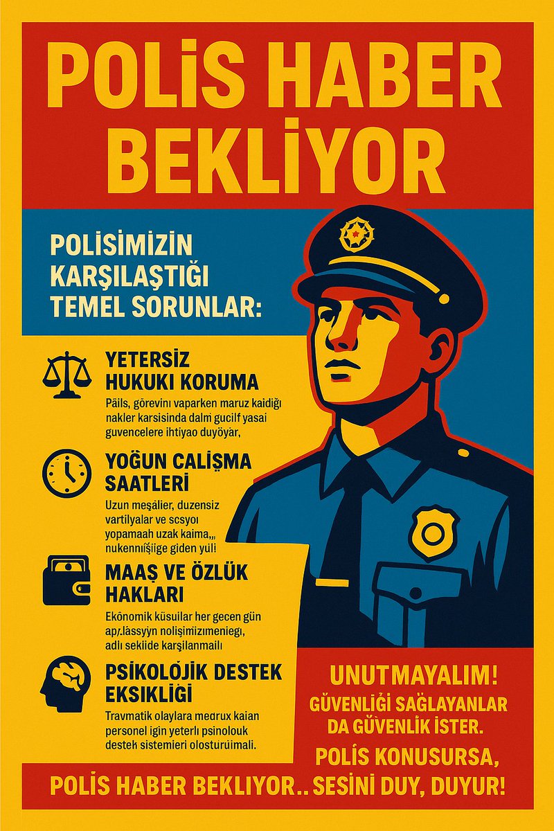 Alperen_1845's tweet photo. ⛔️ Meslek Kanunu yok
⛔️ Fazla mesai ücreti yok
⛔️ Ek görev ücreti yok
⛔️Bayram izni yok
⛔️ Resmi tatil yok
⛔️ Sendika hakkı yok
⛔️ Hafta sonu yok
⛔️ Aile hayatı yok

#PolisHaberBekliyor https://t.co/xeAr6bpMyB