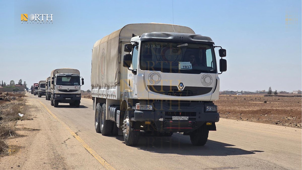 NPA_English's tweet image. The Syrian Arab Red Crescent (SARC) sends a batch of humanitarian aid to Suwayda city in southern #Syria.
#Suwayda – Mo'ayed al-Ashqar – #North_Press